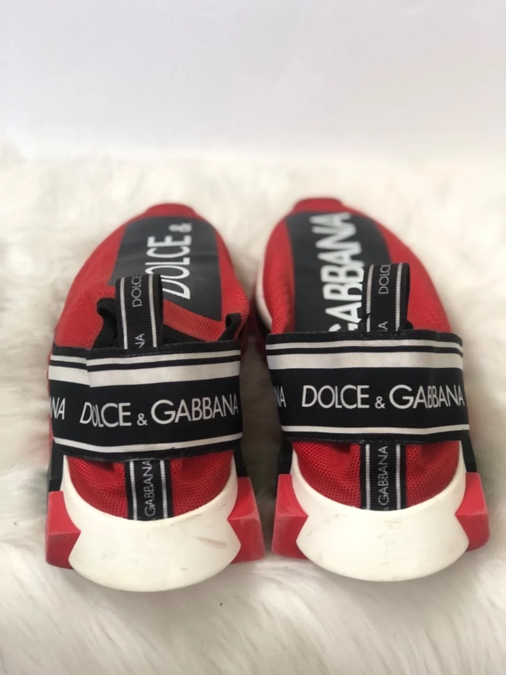 Dolce & Gabbana Men's Sorrento Melt 'Red Black' Sneakers Size 46/US 13 w/ COA